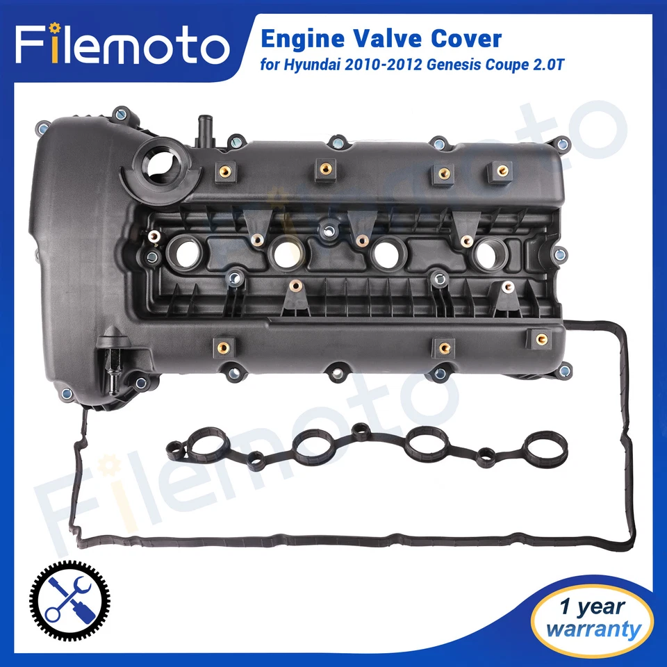 Cubierta de válvula de motor con junta para Hyundai 2010-2012 Genesis Coupe 2.0T 224102C400 Foto 1 de 4