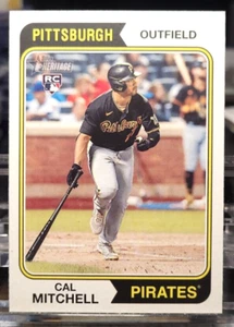 CAL MITCHELL RC 2023 Topps Heritage Baseball #66 Rookie MLB Pittsburgh Pirates - Picture 1 of 2