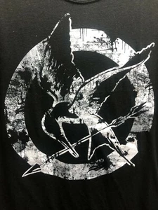 The Hunger Games Mockingjay Promo Movie Black T-Shirt Juniors Womens Size Medium - Picture 1 of 7