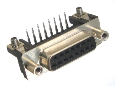 D-Sub15 DB15 15-Pin Right Angle Female IDC PCB Mount Connector -  3 pieces  - Image 1 of 4