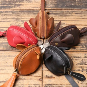 Bolso de monedas de cuero lindo ratón bolsa de almacenamiento carteras portátiles - Imagen 1 de 15