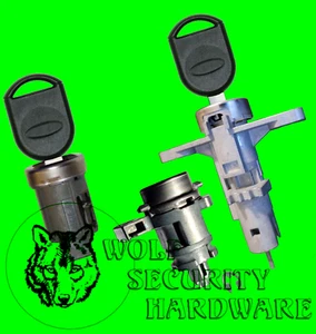 Mustang 2005-2014 Ignition & Left Door & Rear Key Lock Cylinder Set 2 PATS Keys - Picture 1 of 2