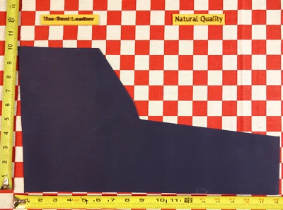 AUTHENTIC HORWEEN 4 oz ROYAL BLUE DRYDEN LEATHER HIDE 18" x 10" NAT. QLTY.  - Image 1 of 4