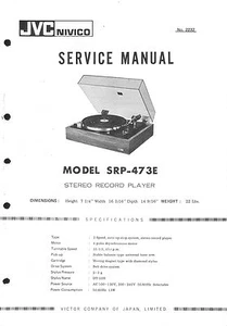 JVC Service Manual für SRP-473 E  Copy - Picture 1 of 1