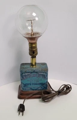 Vintage Handmade Edgeworth Pipe Tobacco Lamp Mancave Retro See Description  Foto 1 de 4