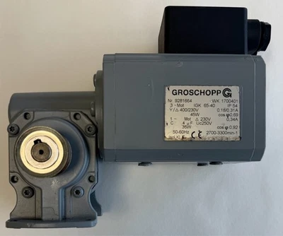 Groschopp Getriebemotor 3~ Mot / IGK 65-40 / 400/230V / 45 W / WK 1700401 - Bild 1 von 4