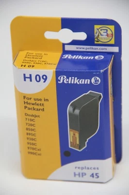 Druckerpatrone Pelikan H09 f DeskJet 710C 720C 850C 895C 930C 950C HP 45 schwarz - Bild 1 von 2
