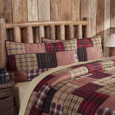 Деревенский King Sham красный пэчворк Wyatt Chambray хлопок декор спальни бренды VHC - Изображение 1 из 4