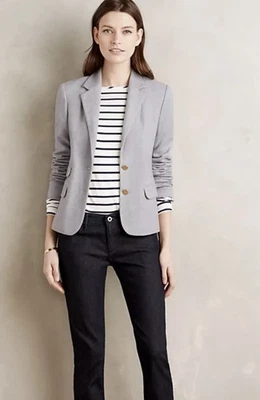 Блейзер Anthropologie Cartonnier серый шерстяной приталенный размер 10 ̼ - Изображение 1 из 4