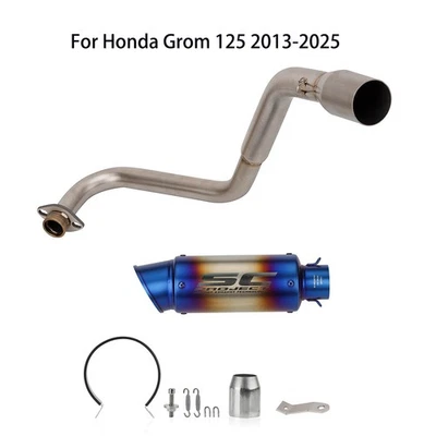 For Honda Grom 125 2013-2025 Exhaust System Link Pipe Muffler Tail With DB Kill  Foto 1 de 4