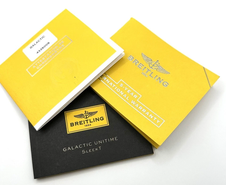 Preowned Genuine Breitling Galactic Ref.4335008 Watch Manual Books & Certificate - Изображение 1 из 4