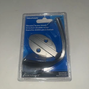Paquete de 1 ganchos para bata doble de níquel satinado Hardware Essentials 853427 - Imagen 1 de 4
