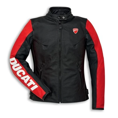 Chaqueta de cuero para carreras Ducati Company C3 para mujer Foto 1 de 4