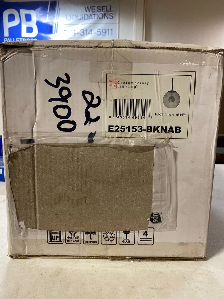 Mini pingente LED ET2 E25153-BKNAB núcleo 9" de largura - preto/latão envelhecido natural - Imagem 1 de 2