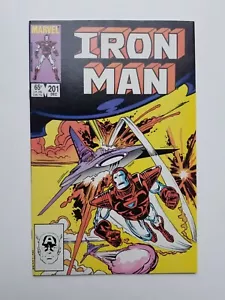 Marvel IRON MAN #201 (1985) West Coast Avengers, Madame Masque, James Rhodes - Picture 1 of 2