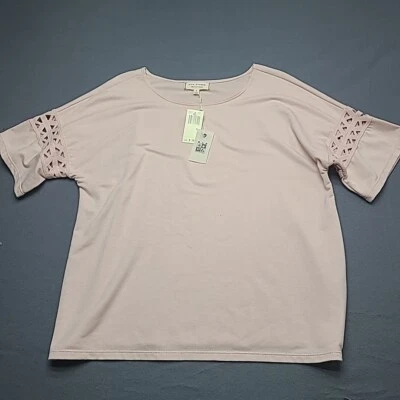 Женский свитер Max Studio маленький выходные розовая вышивка - Изображение 1 из 4