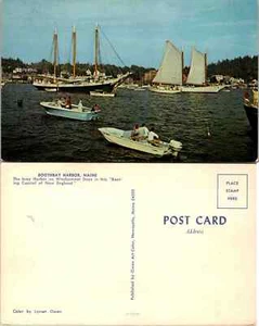 Postal de colección - BOOTHBAY HARBOR, MAINE El puerto ocupado en los días de Windjammer - Imagen 1 de 1