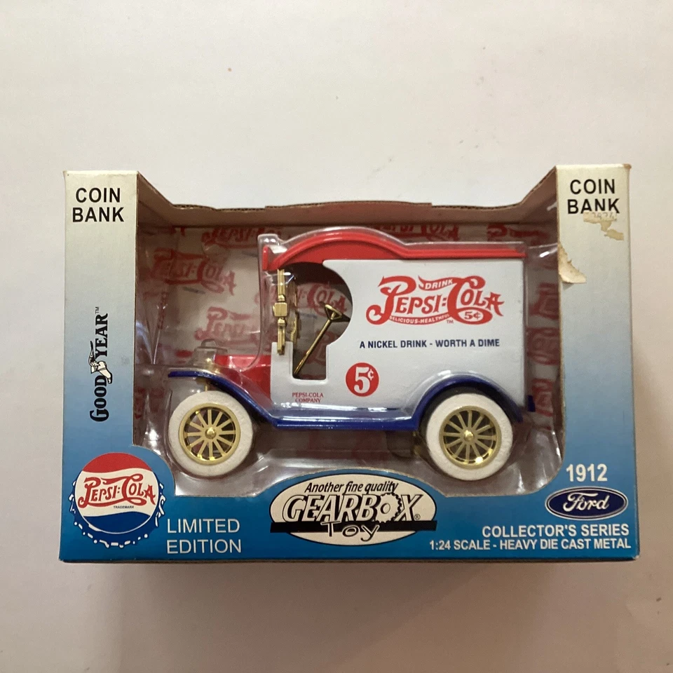 Ford Modelo T 1912 Pepsi Cola Entrega Die-cast Coche Banco Caja de cambios coleccionable Foto 1 de 4