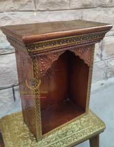 Soporte de pared de madera, estantería de madera artesanal, arte de tallado hecho a mano - Imagen 1 de 8