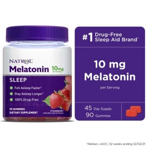 Natrol Melatonin 10 Mg Strawberry Flavor - 90 Gummies - Picture 1 of 9