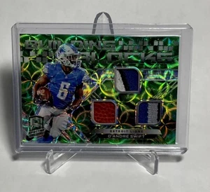 D'Andre Swift-2020 Spectra-Green Scope-Building Blocks-Triple Memorabilia-/25-RC - Picture 1 of 2