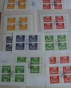 SWEDEN FDC 1974 4 SHEETLETS ON 4 COVERS ALSO IN BOOKLET ALSO 4 MINT SHEETLETS - Picture 1 of 1