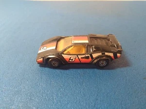 1985 Vtg Mattel Matchbox  Lamborghini Black Red White Stripes Die Cast Model  - Picture 1 of 5