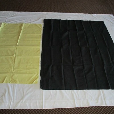 LOTE DE 2 YARDAS DE 2 Piezas MATERIAL Costura Artesanal Muñeca DECORACIÓN Proyecto NEGRO Amarillo Foto 1 de 2