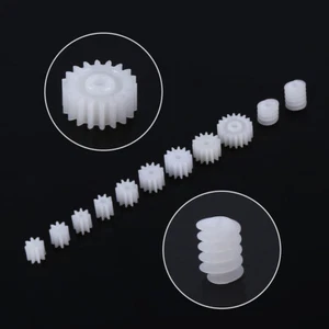 11pcs Plastic Spindle Worm Gear For Car Truck Model Robotic Motor Shaft - Picture 1 of 9