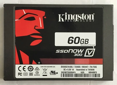 Kingston SSDNow V300 60GB SV300S37A/60G SATA 2.5" SSD Hard Drive ————5 - Image 1 of 3