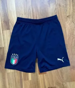 FIGC Italy Italia Navy Blue Football Shorts 2019 (EURO 2020) Puma Small - Picture 1 of 5