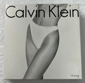 Calvin Klein Women's Underwear Modern Cotton Thong Panty Black Size S VTG NWT - Picture 1 of 12