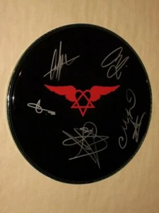 HIM - 2005 HAND SIGNED - MUSIC ARTIST / LOGO STYLE 16" DRUMHEAD - Picture 1 of 1