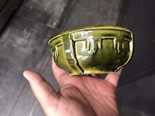 Unknown Marked Pottery Bowl McCoy?? Beautiful Green Yellow