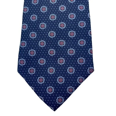 Corbata de seda de lujo tejida con foulard azul marino JOSEPH ABBOUD para hombre Foto 1 de 4