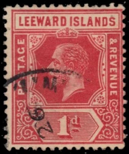 LEEWARD ISLANDS 48 - King George V "1912 Carmine" (pb44418) - Picture 1 of 1