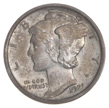 1921 Mercury Dime *7519
