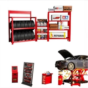 1/18 Diorama Garage Repair Model Set Car Workshop Tuning Scene Model Accessory - Picture 1 of 45