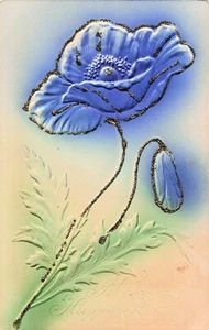 Viele glückliche Rückkehrer - Bild im Relief mit Glitzer - Vintage Postkarte E11 - Bild 1 von 3