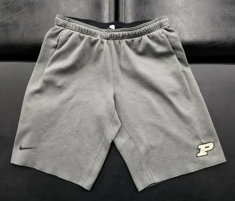 NIKE Dri Fit Training Warmup Shorts Purdue Boilermakers Gray Men's Size Large Cover