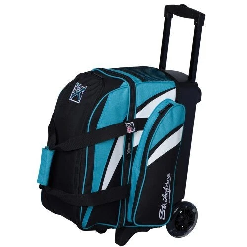 KR STRIKEFORCE KR Cruiser 2 Ball Double Roller Teal Black White Bowling Bag