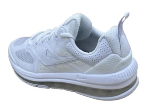 Nike Air Max Genome NN Trainers GS TRIPLE WHITE Sneakers 1 Size 6 UK - Picture 1 of 21