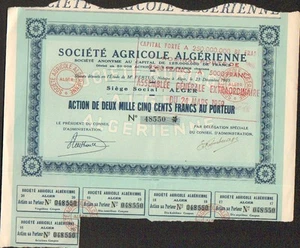Société Agricole Algérienne (ALGER ALGERIE) (O) - Picture 1 of 1
