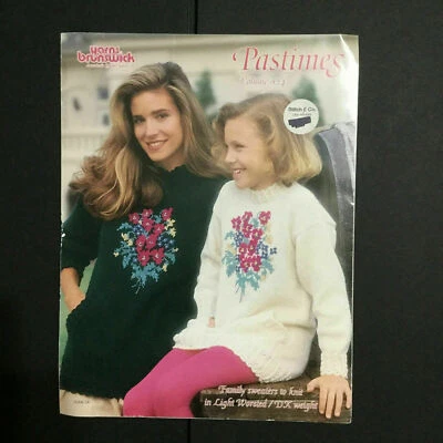 VTG 1993 Pastimes Vol 924 Booklet Knitting in Light Worsted by Yarns Brunswick - Image 1 of 3