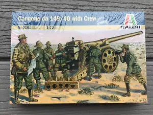 ITALERI 1/72 WW II ITALIAN CANNONE DA 149/40 ARTILLERY GUN W/ CREW KIT 6165 F/S - Foto 1 di 6