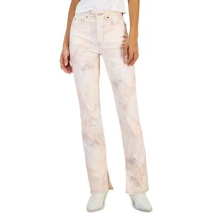 Guess Womens Pauline Pink Tie Dye Split Hem Straight Leg Jeans 28/32 BHFO 5970 - Picture 1 of 2