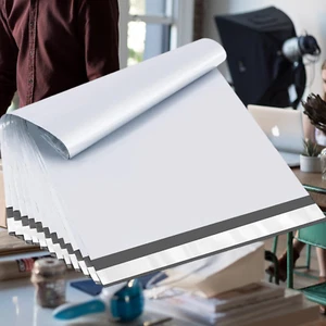 Poly Versandtaschen 12x15,5 Kunststoff Umschläge Versandtaschen 2,5 Mil Weiß Premium - Bild 1 von 6