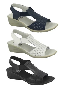 LADIES DOWN TO EARTH F1R0879 LEATHER SANDALS - Picture 1 of 20