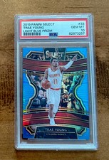 2019 Panini Select Trae Young Light Blue Prizm SP Pop 59 # /299 PSA 10 GEM Mint