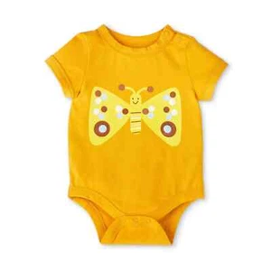 Christian Robinson Baby Butterfly Shoulder Button Short Sleeve Bodysuit 3-6 M - Picture 1 of 7